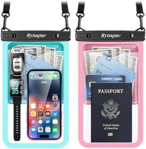 [Up to 10"] Large Waterproof Phone Pouch Bag - 2 Pack Waterproof Phone Case for iPhone 17 16 15 Pro Max Galaxy S25 S24 Ultra, IPX8 Cellphone Water Protector Pouch Beach Essentials Travel Must Haves
