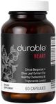 Durable Heart 1,000 mg Extra-Strength Bergamonte Citrus Bergamot & Olive Leaf Extract + Non-GMO Vitamin C - Natural Heart Supplements, Healthy Cholesterol Support - Made in USA (1 Bottle)