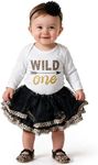 Luke and Lulu 1st Birthday Girl Wild One - Leopard, PinkGold - Wild One Birthday Outfit Girl