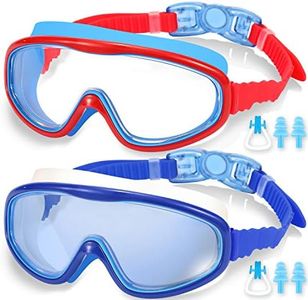 EasYoung 2-Pack Kids Swim Goggles, Swimming Glasses for Children and Early Teens from 3 to 15 Years Old, Wide Vision, Anti-Fog, Waterproof, UV Protection