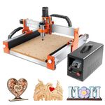FoxAlien CNC Router Machine XE-PRO with Ball Screws, 400W Spindle 3-Axis Engraving Milling Machine for Wood Aluminum Cutting Upgradable to Linear Rails(220V)