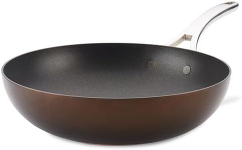 Anolon Nouvelle Copper Luxe Hard Anodised Non stick Cookware 30cm Stirfry, Frying Pan, Pots and Pans, Induction Compatible, Dishwasher Safe, Oven Safe, Sable