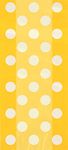 Unique Party 62063 - Cellophane Yellow Polka Dot Party Bags, Pack of 20