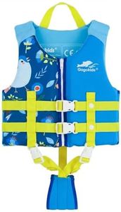 Gogokids Toddler Swim Vest, Premium Kids Swimming Jacket for 30-40-50-60-70 Lbs Girls and Boys, Floaties Vest Swimming Aid with Dual Adjustable Safety Strap for 2-9 Years in Pool/Puddle/Beach
