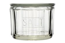 Creative Co-Op Round Pressed Glass Salt Cellar