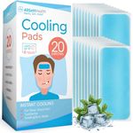 20 Pack - Cooling Patches for Fever, Natural Headache and Migraine Relief, Soft Gel Sheets, Fever Patch for Kids, Tension/Sinus, Headache Relief Prevention