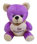 J Jiyansh Creation So Sorry Teddy Bear – Sorry Teddy for Girlfriend | Boyfriend | Husband | Wife | Sorry Gifts for Friends | Stuffed Soft Toys (Purple Color)