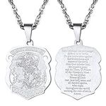 PROSTEEL Necklace for Men St Michael Pendant Necklace Archangel Medal Religious Jewelry Gift for Boyfriend Women Men