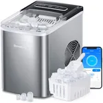 GoveeLife Smart Ice Maker Machine Countertop with Self Cleaning, Voice Remote, 26lbs in 24Hrs, 9 Ice Cubes in 6 Minutes 3 Sizes, Portable Ice Makers with Basket and Scoop, for Home Kitchen Camping RV