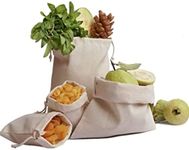 Biglotbags 100 Pieces of 12 x 16 Inches Cotton Muslin Bags, 100% Organic Cotton, Double Drawstring Style, Premium Quality