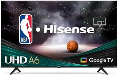 Hisense 43-Inch Class A6 Series 4K UHD Smart Google TV with Alexa Compatibility, Dolby Vision HDR, DTS Virtual X, Sports & Game Modes, Voice Remote, Chromecast Built-in (43A6H) , Black