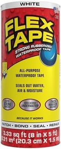 Flex Tape Strong Rubberized Waterproof Tape, White, 20 cm x 1.52 Metre Size