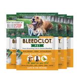 BleedClot Pet First Aid Blood Clotting Powder | The Best for All Animals to Stop Bleeding, Guaranteed | for Minor Cuts and Severe Arterial Bleeding | from The Makers of BleedStop (Pet - 4 Pack, 0.5 oz)