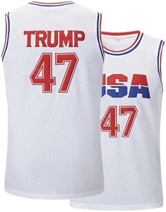 INBEAN 47 USA Jersey Trump Mens Basketball Stitched Jersey S-3XL, White, Large