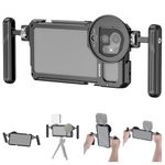 NEEWER Phone Cage Video Rig Kit Compatible with Samsung S22 ULTRA with Dual Side Handles, 67mm Lens Filter Thread Adapter, All Metal Mobile Phone Stabilizer for Filmmaking Video Recording, PA016