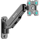 ONKRON Monitor Wall Bracket for 13-34 Inch Screen & Small TV, Gas Monitor Arm Wall up to 8 kg - Wall Mounted Monitor Arm VESA 75x75 & 100x100/Adjustable Monitor Arm Tilt Swivel Rotation G120-B Black