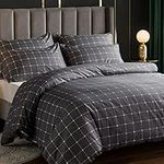 LAZZARO King Size Duvet Set, Non-Iron King Size Duvet Covers Bedding Sets, 3 Pcs with Zipper Closure 230 X 220 cm