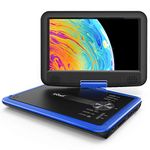 ieGeek 11.5 inch Portable DVD Player 360° Swivel Screen, AV-in/Out, SD Card and USB Port, 5h Rechargeable Battery, Support Resume Function, Region-free Blue