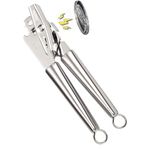 AFRIDIS Multifunctional 3-in-1 Can Opener with Magnet – Stainless Steel Tin Opener with Smooth Edge Cut - Heavy Duty Can Opener Manual with Comfortable Grip Handle and Large Turn Knob