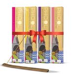 PHOOL LUXURY INCENSE Natural Floral Incense Sticks (Bundle Pack Of 4) I 4 Fragrances - Indian Rose, Lavender, Nagchampa, Tuberose I 100% Organic Agarbatti | Pooja Essentials