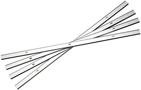 HSS Planer Blades for Delta 22-560 22-562 22-565 TP400LS Craftsman 21758 Wen 6550 Triton TPT125 Grizzly TP305 Porter Cable PC305TP Planers 12-3/5-Inch Heat Treated, Double Sided, Set of 4 Replacement
