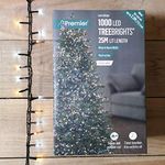 Premier Decorations - 1000 Multi Action TreeBrights LED Lights with Timer - Warm White & White