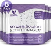 Medcosa No Water Shampoo Caps - Hassle-Free Hair Washing Caps for Elderly - Shampoo Caps for Bedridden - Aloe, Vitamin E, Chamomile - 5-Pack