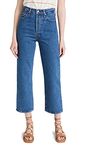 Levi's Women's Premium Ribcage Straight Ankle Jeans, Jazz Pop-Medium Indigo, 26