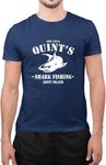 Funny Inspired Quints Shark Fishing Jaws Class Unisex T-Shirt (Navy Blue, XXLarge)