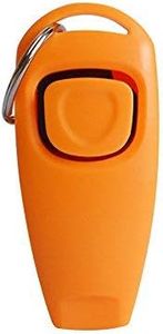 EZONEDEAL Dog Training Clicker Dog Trainer, 2 in 1 Whistle and Dog Clicker for Training Combo,Pet Behavioral Training Tools Help Guide Easy to Carry for Dogs Cats Birds Horses,Puppy (Orange)