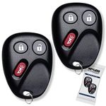 KeylessPros 3-Button Replacement Key Fob Keyless Entry Remote, fits Chevy Suburban Tahoe Avalanche Silverado, GMC Sierra Yukon, Cadillac Escalade, 21997127, LHJ011 (2-Pack)