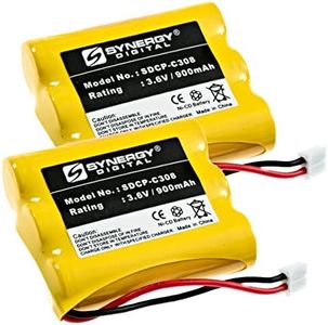 Synergy Digital Cordless Phone Batteries, Compatible with AT-T/Lucent 3301 Cordless Phone, (Ni-CD, 3.6V, 900 mAh), Combo-Pack Includes: 2 x SDCP-C308 Batteries