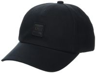 BOSS Men's Square Logo Cotton Twill Hat Baseball Cap, Black Thunder, One Size