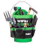 WilFiks Bucket Tool Organizer, Multi Purpose Exterior Hanging 5 Gallon Tool Bucket Caddy With 51 Pockets, Waterproof 600D Polyester Tool Bag Organizer Insert For Construction, Gardening & Carpenter