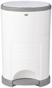 Diaper Dekor Mini Hands-Free Diaper Pail | Easiest to Use | Just Step – Drop – Done | Doesn’t Absorb Odors | Most Economical Refill System | 70% Recycled Materials | EKO White