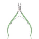 Professional Cuticle Nippers Stainless Steel Cuticle Cutters and Remover -Best Nipper Scissors, Nail Care Tool for Manicure and Pedicure (Green)