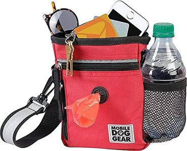 Reflective Dog Walking Bag - Night or Day Travel Bag Set for Dog Walks (Red)