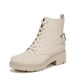 Naturalizer Women's Trendy Combat Boot, Porcelain White, 12