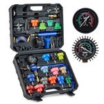 Orion Motor Tech Coolant Pressure Tester Kit, 33pc Master Coolant Vacuum Refill Kit with 23 Radiator Adapters, Radiator Cooling System Pressure Tester Kit with Vacuum Pump Vacuum Purge & Refill Tool