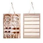 2-Pack Felt Headband Holder Organizer - Hanging Hair Accessories Storage for Headbands, Clips, Ties, Scrunchies, and Sunglasses (Small)