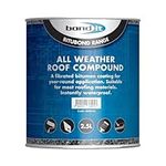 Bond-It All weather roofing compound - 2.5 litre - waterproof coating for common roofing surfaces including mastic asphalt, roofing felt, corrugated iron, fibre cement, slates, lead, copper, tin & zinc - resists extremes of temperature.