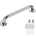 Grab Bar for Bathroom Stainless Steel 12Inch/30CM Bath Grab Shower Safety Handle Hand Rail Support Handrails Towel Holder for Disabled Elderly Mobility Daily Living Aids Come with Mounted Screws