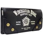 Super Natural Winchester Bros Hunters Kit Purse Tri-Fold Coin Pocket & Card Holder, Black