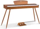 Donner DDP-80 Digital Piano 88 Key Weighted Keyboard, Full-size Electric Piano for Beginners, with Sheet Music Stand, Triple Pedal, Power Adapter, Supports USB-MIDI Connecting, Retro Wood Color