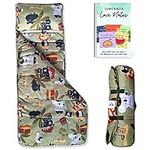 Toddler Nap Mat with Pillow and Blanket -XL 58" X 20" Nap Mats for Daycare -2X Thicker Sleeping Bag for Kids - Nap Mats for Preschool -Free E-Book- Kids Sleeping Bags - Daycare Sleeping Mats (Pirate)