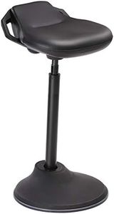 SONGMICS Standing Stool, Active Sitting Balance Chair, Work Stool, 23.6-33.3 Inches, with Anti-slip Bottom Pad, for Standing Desk, Black UOSC12BK