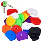 24 PCS Key Covers Flexible Key Caps 2.5 cm Key Covers Caps Key Toppers for Easy Identification Door Keys(8 Colors)