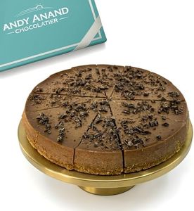 Andy Anand Sugar Free Dark Chocolate Chip Cheesecake, 9" - Fresh California Cream Cheese, Diabetic-Friendly, Handmade & Slow-Baked for Creamy Texture, No Artificial Preservatives (2.8 lb)