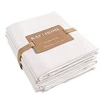 KAF Home Flour Sack Towels, White, Set of 4, 100% Cotton, Super Absorbent & Lint Free, Machine Washable, 32 by 38-inches Each