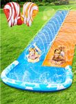 JOYIN 685cm Water Slides and 2 Bodyboards, Lawn Waterslides Summer Water Toy with Build in Sprinkler for Backyard Outdoor Water Fun for Kids Adults